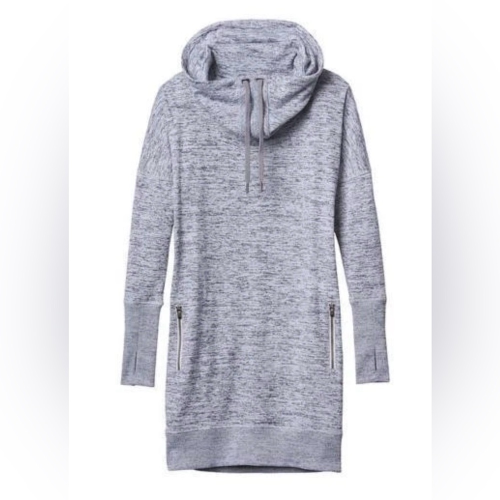 Athleta long sleeve oversized tunic with drawstring cowl neck (size XS)